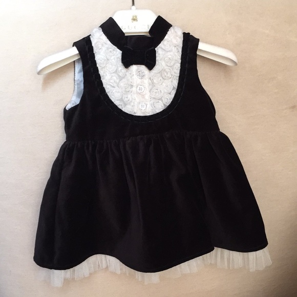 Harajuku Lovers Other - Harajuku For Target Black Velvet Tuxedo Dress 6m